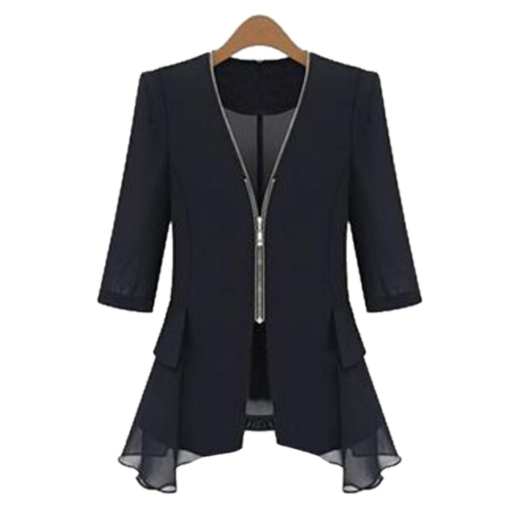 🔔Yesstyle Chiffon Hem Blazer